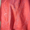 2-PC Lucknowi Chikankari Pure Cotton - Scarlet Red