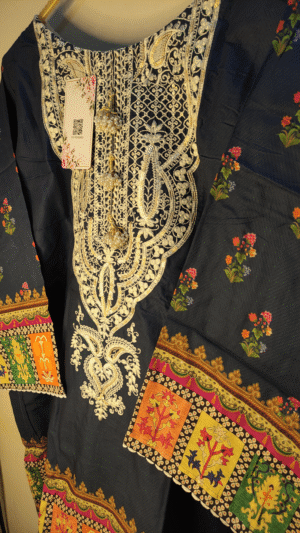 2-PC Premium Printed Cotton Lawn - Electric Blue