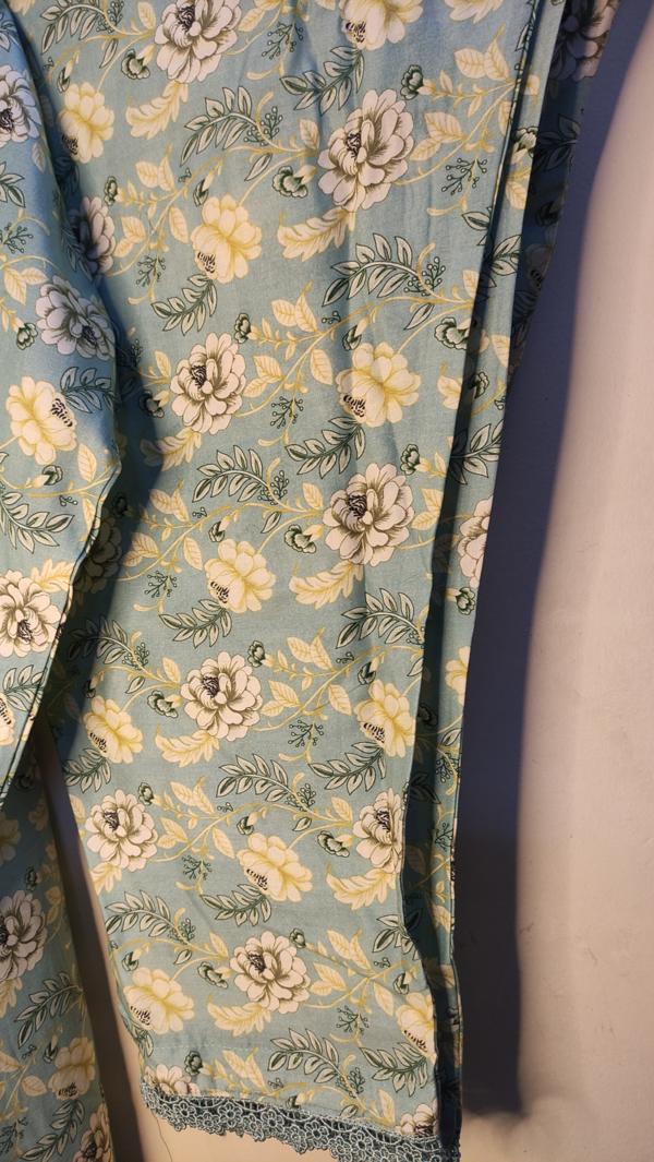 2-PC Printed Lawn - Sky Blue